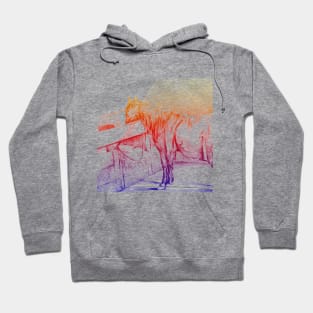 Horse Standing in a Stable By Jean Bernard Brightfully Edited Hoodie